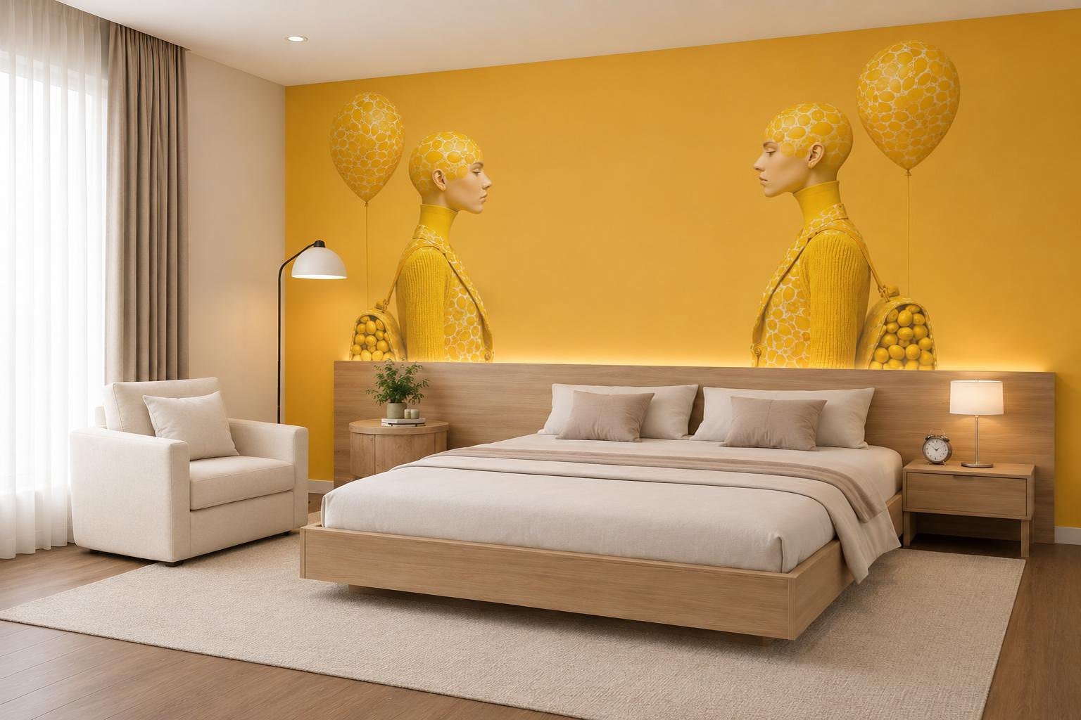 Habitación king en ocre
